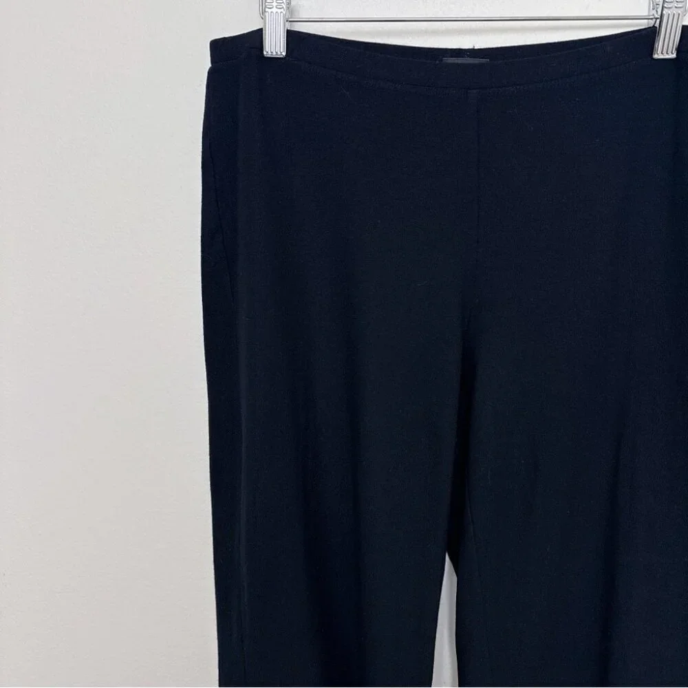 Eileen Fisher Womens Medium Pull On Ankle Pant In Black Made in USA - Picture 4 of 13